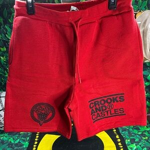 Crooks & Castles Red Medusa Shorts Size Large  NWT